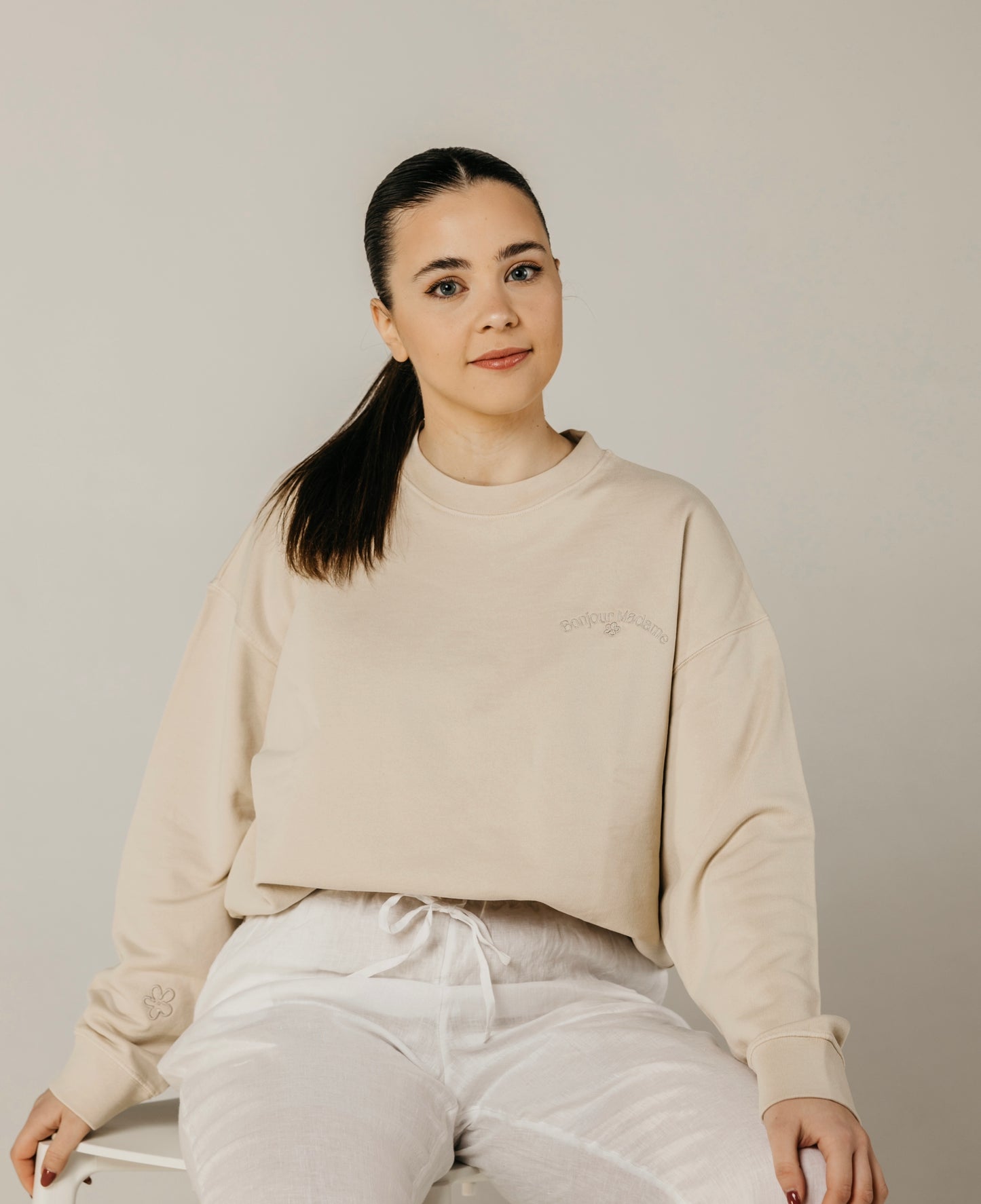 Sweatshirt Bonjour Madame - Mocha